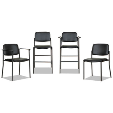 Alera® Alera Sorrento Series Stool With Arms, Supports Up To 300 Lb, 29.33" Seat Height, Black, 2-carton freeshipping - TVN Wholesale